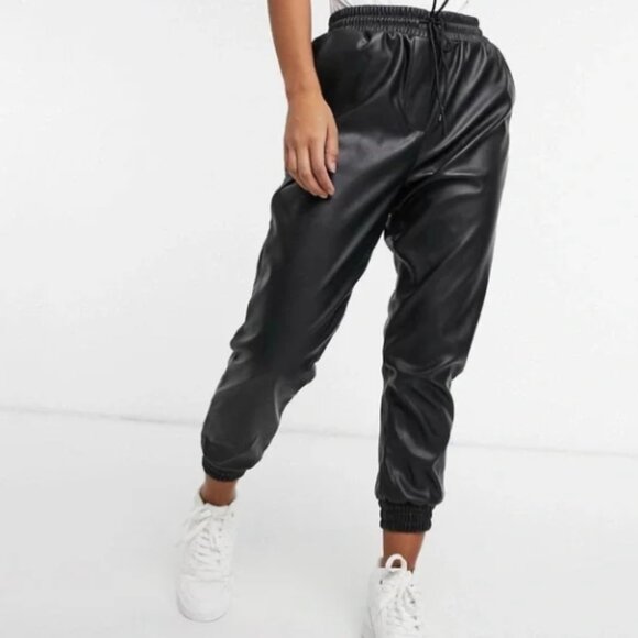 Zara Pants - Zara Faux Leather Joggers | XS